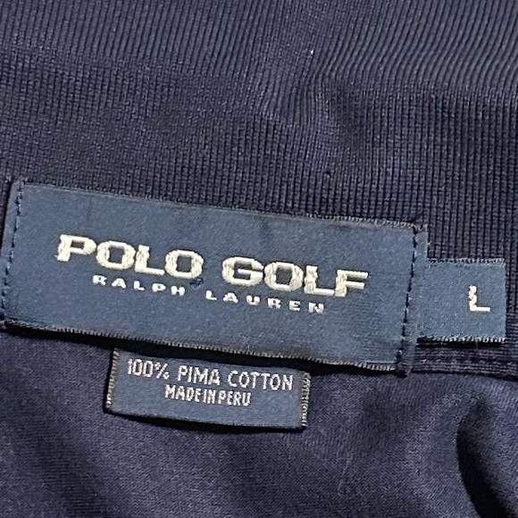 Ralph Lauren Polo Golf men's shirt size large, 100% pima cotton. Navy in color - Picture 5 of 5